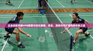 企业级服务器VPN部署与优化策略，安全、高效与可扩展性的平衡之道