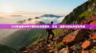 224年全球VPN下载排名深度解析，安全、速度与隐私的综合考量